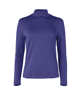 Artikeldetails anzeigen SHIRT ROLLKRAGEN saphirblau Bio-Baumwollmix GOTS+FT
