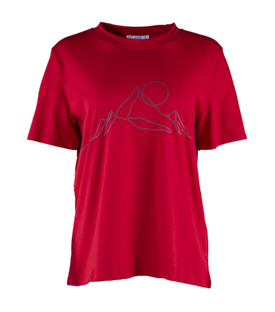 T-SHIRT BERGE feuerrot Bio-Baumwollmix GOTS+FT