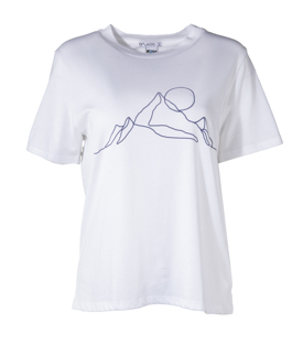T-SHIRT BERGE weiß Bio-Baumwollmix GOTS+FT