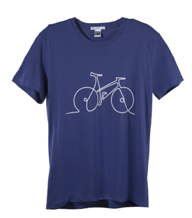 HERRENSHIRT RAD saphirblau Bio-Baumwollmix GOTS+FT