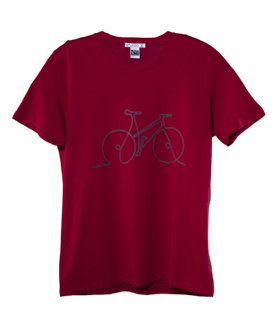 Artikeldetails anzeigen HERRENSHIRT RAD feuerrot Bio-Baumwollmix GOTS+FT