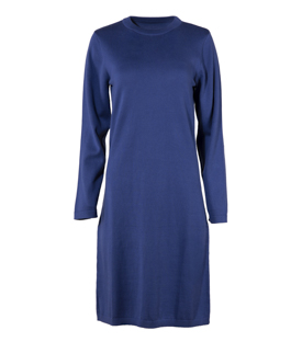 KLEID saphirblau Bio-Baumwollstrick GOTS+FT