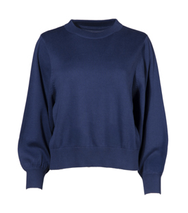 PULLOVER marineblau Bio-Baumwollstrick GOTS+FT