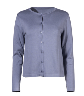JACKE taubenblau Bio-Baumwollstrick GOTS+FT
