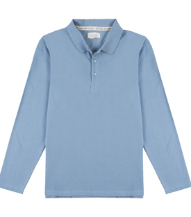 HERRENPOLOSHIRT OMICRON blau 100% Baumwolle