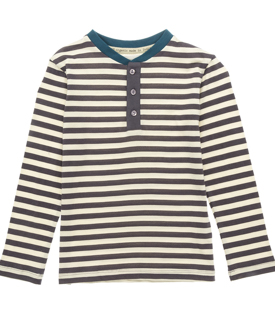 KINDERSHIRT LAMBDA beige gestr 100% Baumwolle