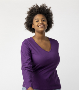 SHIRT SIRA lila 100% Baumwolle