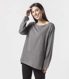 SHIRT WUJI grau 100% Baumwolle