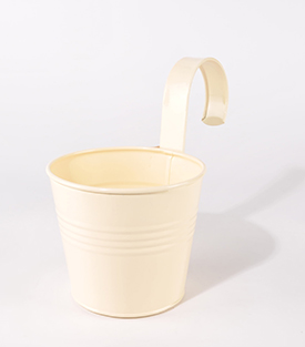 HÄNGETOPF creme Metall dm14xH13cm