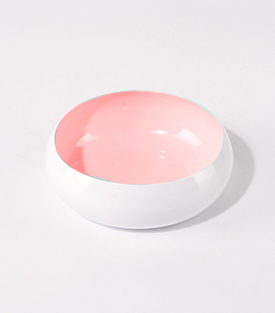 SCHALE weiß rosa dm11xH4cm