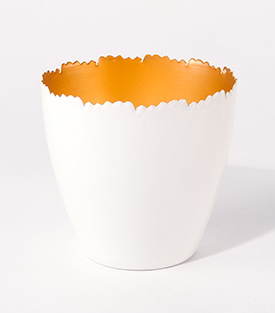 ÜBERTOPF Eierschale weiß dm14xH13cm
