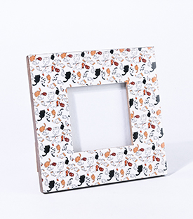 FOTORAHMEN Katzen laminiert MDF, 19x19cm (10x10)