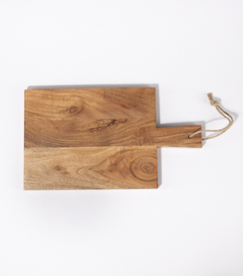 SCHNEID/SERVIERBRETT Akazienholz  20x2x26cm, mit Griff L 35cm