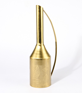 TROCKENVASE Blätter gold Metall dm12xH44cm