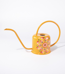 GIESSKANNE Mandala orange handbemalt dm13,5xH20cm