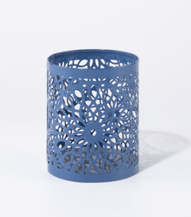 TEELICHTHALTER Mandala blau Eisenblech dm9cmxH11cm
