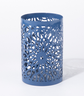 TEELICHTHALTER Mandala blau Eisenblech dm11cmxH17cm