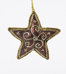 ANHÄNGER Weihnachtsstern Zari bestickt dm8cm