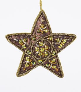 ANHÄNGER Weihnachtsstern Zari bestickt dm10cm