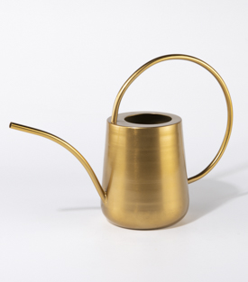 GIESSKANNE gold Eisenblech gold H20cm