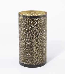 TEELICHTHALTER Sterne antik Eisenblech dm12,5 x H23cm