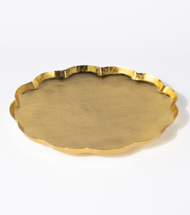 SCHALE gold Blume geklopft Metall dm29xh1,5cm