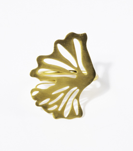 SERVIETTENRING Ginko gold Metall dm 4,5cm