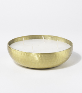 KERZENSCHALE gold Metall dm16xH4,5cm