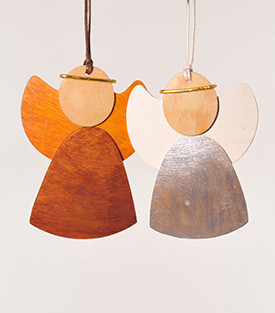 2 ANHÄNGER Engel Kürbis ca 8cm