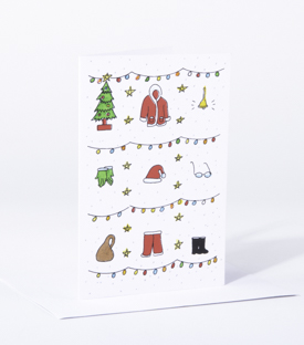 WEIHNACHTSKARTE Lichterkette 10x15cm