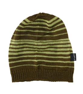 HAUBE tanne-gras gestreift 100% Alpaka