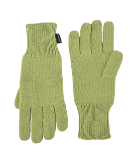 HANDSCHUHE grasgrün 100% Alpaka
