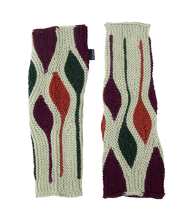 LEGWARMERS salbei Blumen 100% Alpaka