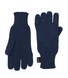 HANDSCHUHE marineblau 100% Alpaka
