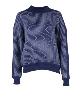 PULLOVER Blautöne  100% Alpaka