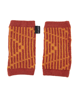 PULSWÄRMER rot-mandarine 100% Alpaka