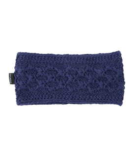 STIRNBAND saphirblau 100% Alpaka