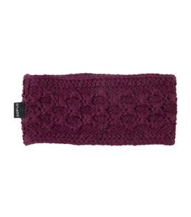 STIRNBAND aubergine 100% Alpaka