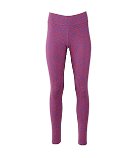 LEGGINGS violett gemustert Bio-Baumwollmix GOTS+FT