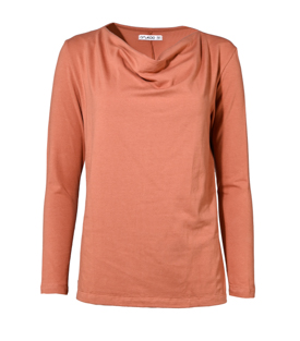 Artikeldetails anzeigen SHIRT WASSERFALL LANGARM rosé Bio-Baumwollmix GOTS