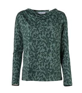 SHIRT WASSERFALL grün gem Tencel-Mix