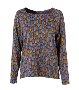 RAGLANSHIRT bunt gemustert Tencel-Mix