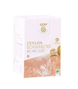 CEYLON SCHWARZTEE, kbA, 20 x 2g GEPA Design
