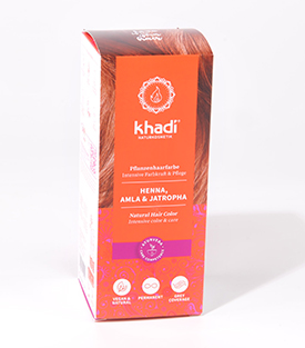 HENNA Khadi Amla & Jotropha dunkelrot 100g kein Fairtrade Produkt