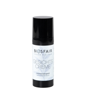 Artikeldetails anzeigen BIOSFAIR Gesichtscreme, leicht Grüner Tee & Arganöl, 50ml