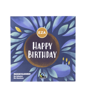 Artikeldetails anzeigen BIO MASCAO Box Happy Birthday 200g Vollmilch & Haselnuss