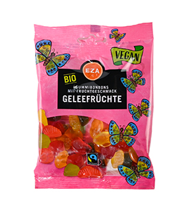 BIO Fruchtgummi GELEEFRÜCHTE vegan 100g kbA AKTIONSARTIKEL