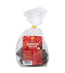 Artikeldetails anzeigen SCHOKO-LEBKUCHENHERZ 125g mit Maracuja-Gelee