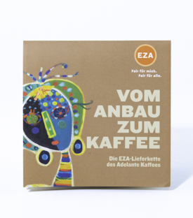 EZA Lieferkette Kaffee  Schwerpunkt ADELANTE, 15 x 15 cm, gefaltet