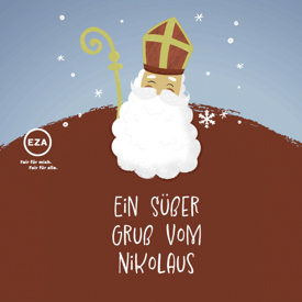BANDEROLE Ein süßer Gruß vom Nikolaus 2025, 130x130mm